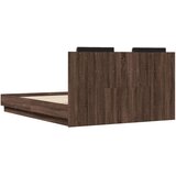  Okvir kreveta s uzglavljem LED boja smeđeg hrasta 120 x 190 cm | shoptok.hr