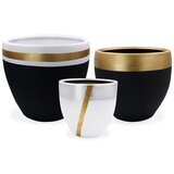 WALLXPERT decorative pot ibiza 3 black gold white Cene