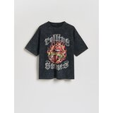 Reserved Majica kratkih rukava s printom The Rolling Stones - crno | shoptok.hr