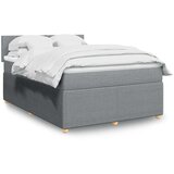  Krevet box spring s madracem svjetlosivi 140x200 cm od tkanine | shoptok.hr
