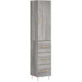 vidaXL Visoka omara siva sonoma 34,5x34x180 cm inženirski les | Shoptok.si