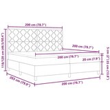Box spring krevet Tamno siva 200 x 200 cm tkanina | shoptok.hr