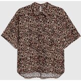 Marisse Viscose Leopard Print Shirt, Black | Eponuda.ba