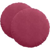  Jastučići za sjedenje 2 pcs Vinska crvena Ø60 x 21 cm Baršun | Eponuda.com
