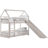 Molarem Home Drveni dječji krevet na kat Play s toboganom - kašmir - 180x80 - Bez madraca | shoptok.hr