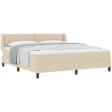  Krevet s opruga kutije s uzglavljem Krema 200 x 180 cm tkanina | shoptok.hr