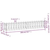vidaXL Povišena vrtna gredica 200 x 30 x 30 cm impregnirana borovina | shoptok.hr