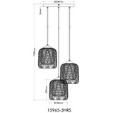 Globo VISEČA SVETILKA DICHTI 39,4/150 cm E27 | Shoptok.si