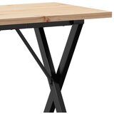  Blagovaonski stol X-oblika 80x50x75,5 cm od borovine i čelik | shoptok.hr