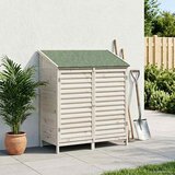  Vrtna Šupa s krovom Bijela 106 x 56 x 113,5 cm Čvrsto drvo jele Cijene