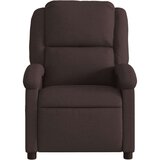  Masažni naslonjač od tkanine tamnosmeđi | shoptok.hr