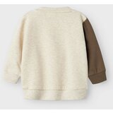 name it Sweater majica 'NBMTONNO' tamno bež / smeđa / bijela | shoptok.hr