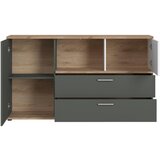 Modern Living Komoda Twenty, Bela, Barva Hrasta, Barva Grafita | Shoptok.si