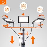  LED reflektor sa stalkom 3xLED/50W/230V 4500K IP65 crna/narandžasta | Eponuda.com