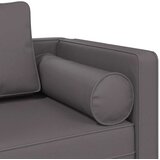  Počivaljka od umjetne kože s jastucima siva | shoptok.hr