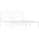 Metalni okvir za krevet s uzglavljem bijeli 183x213 cm | shoptok.hr