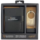 Guinness gift box: kožni novčanik 100x80 mm i otvarač za flaše jbgngs 05 guiness crna Cene
