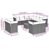  12-dijelni set vrtnih sofa s jastucima poliratan crni | shoptok.hr