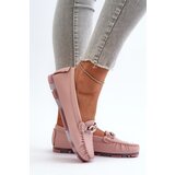 S. BARSKI Women's Leather Moccasins with Pink Ornament S.Barski LR339 | Shoptok.si