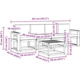  Set vanjskih sofa 5 kom. Prirodna i svijetlo siva | shoptok.hr