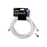 antenski kabel + 9.5mm m/m adapter, bijeli, 5.0m