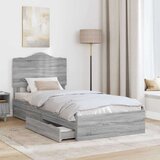  Okvir za krevet s ladicama Siva Sonoma 100 x 200 cm | shoptok.hr