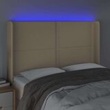  Uzglavlje krem 147 x 16 x 118/128 cm od tkanine | shoptok.hr