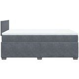  Krevet box spring s madracem tamnosivi 120 x 190 cm baršun | shoptok.hr