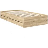  Krevetna konstrukcija s ladicama Sonoma hrast 100 x 200 cm | shoptok.hr