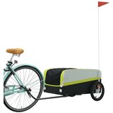 Prikolica za bicikl crno-zelena 45 kg željezna | shoptok.hr