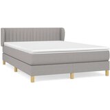  Box spring postelja z vzmetnico svetlo siva 140x200 cm blago, (20898362) | Shoptok.si