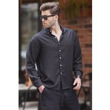 Madmext Men's Black Long Sleeve Oversize Shirt 6735 Cene