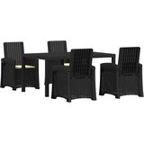  Vrtni set za objed 5 kom. Antracit i krem PP 150 cm | shoptok.hr