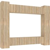  8-dijelni set TV ormarića boja hrasta sonome konstruirano drvo | shoptok.hr