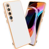 Cadorabo Ohišje, združljivo z Xiaomi Mi 10 / Mi 10 PRO in bleščeča bela - zlata - Zaščitni ovitek iz prožnega silikona TPU in z zaščito kamere, (20859952) | Shoptok.si