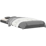 Posteljni okvir siv 75x190 cm trdna borovina 2FT6, (20737808) | Shoptok.si
