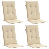  Jastuci za vrtne stolice 4 kom bež 120 x 50 x 3 cm od tkanine | shoptok.hr