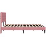  Krevetna konstrukcija Ružičasta 140 x 190 cm Baršun | shoptok.hr