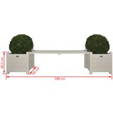 Furnova Esschert Design Koriti za Rastline s Klopjo Bele Barve CF33W, (21920554) | Shoptok.si