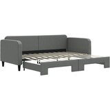  Dnevni krevet na razvlačenje bez madraca tamnosivi 90 x 200 cm | shoptok.hr