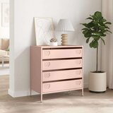 vidaXL Komoda ružičasta 68x39x73,5 cm hladno valjani čelik | shoptok.hr