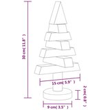 vidaXL Lesena novoletna jelka za okras 2 kosa 30 cm trdna borovina | Shoptok.si