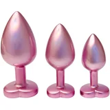 Gleaming Love Plug Set Matte Pink