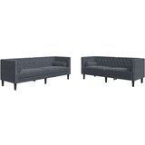  Set sofe 2 pcs Tamno siva Baršun | shoptok.hr