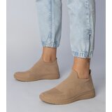 D/CEO marka niezdefiniowana Beige low heel pumps with rhinestones Cahes | Shoptok.si