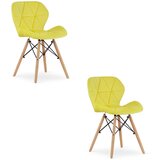 Brandless Žametni stol LAGO - rumen x 2, (22030863) | Shoptok.si