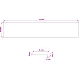  Prozorske klupice 2 kom. Prirodna 100 x 20 x 2 cm | shoptok.hr