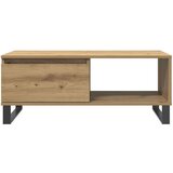 vidaXL Klubska mizica artisan hrast 90x50x36,5 cm inženirski les | Shoptok.si