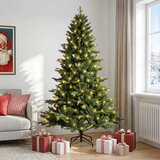  Umjetno božićno drvce s nogom 210 cm 300 LED lampica - 210 cm s LED svjetlima | shoptok.hr