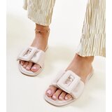 Gemre Beige Ganema buckle slides | Shoptok.si